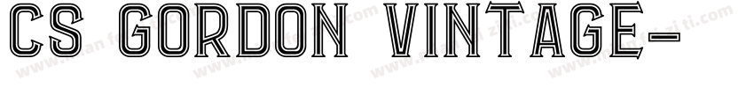 CS Gordon Vintage字体转换